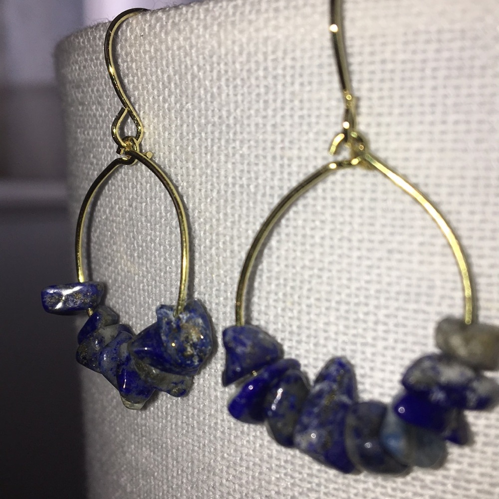 HANDMADE blue (small) earrings💙 - Picture 3 of 5